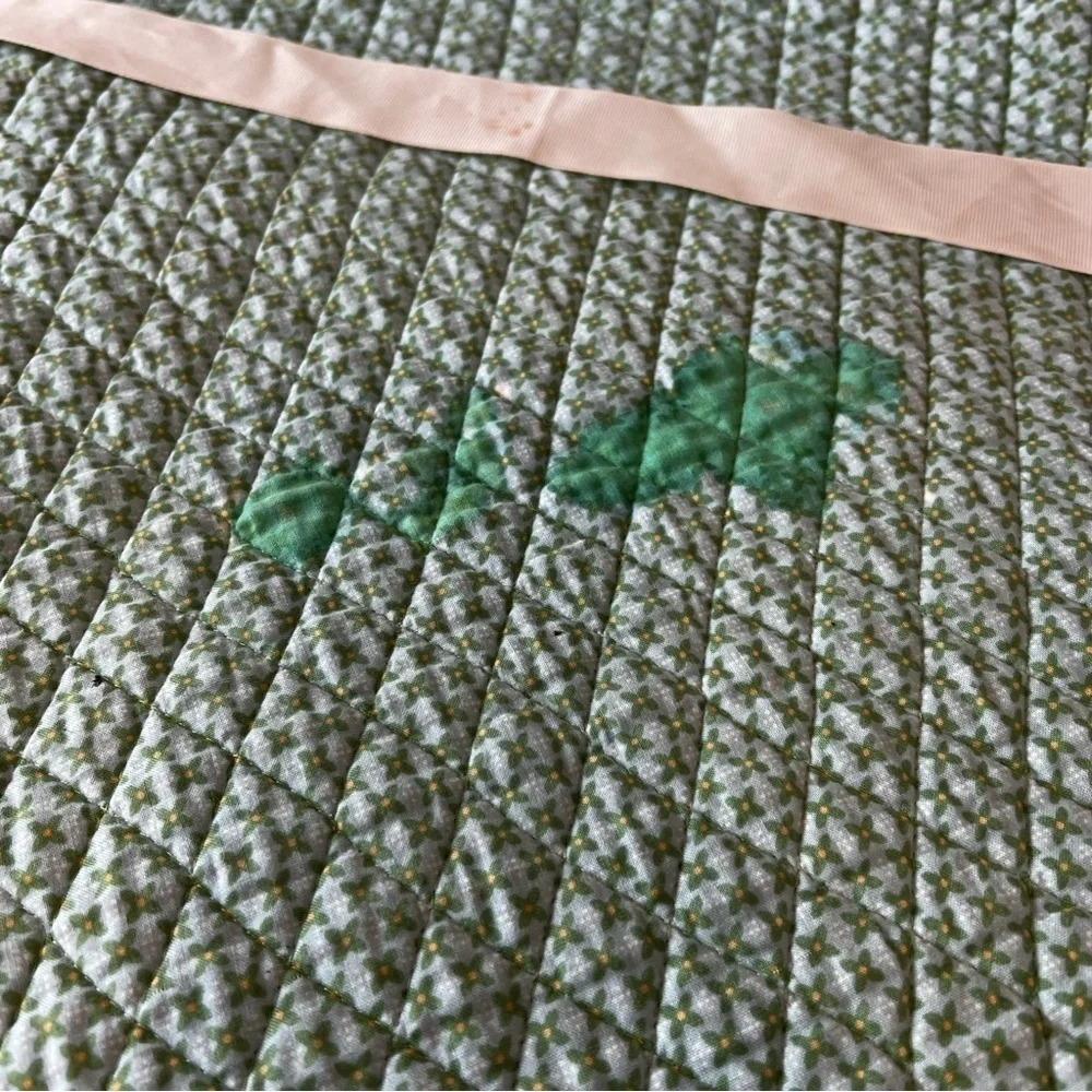 Vintage VERA BRADLEY Pink Pansy 2003 Garment Bag Travel Green Floral Y2K Quilted